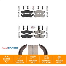 Front Rear Semi-Metallic Disc Brake Pads Kit For 2003-2005 Dodge Ram 2500 3500