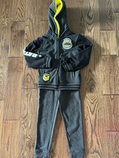 NWT Batman Fleece Lined Zipped Hoodie  Sweatpants Set Boy Size 7