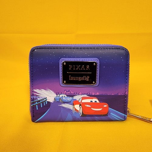 Loungefly Disney Pixar Cars Lightning McQueen & Sally Nighttime GID Wallet NEW - Picture 4 of 13