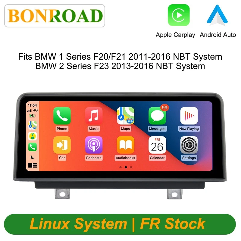 BONROAD Wireless Carplay Android Auto Touchscreen For BMW 1/2 Series F20 F21 F23 NBT