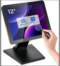 12.1-inch POS Touch Screen Monitor, Capacitive Touchscreen with HDMI/VGA Input,