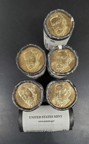2012 D Benjamin Harrison Presidential Dollar US Mint BU UNC Roll of 25 Coins - Picture 3 of 4