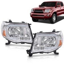 For Toyota Tacoma 2005 2006 2007 -2011 Led Drl Tube Chrome Headlights Headlamps For Toyota Tacoma 2005 2006 2007 -2011 Led Drl Tube Chrome Headlights Headlamps