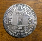 Peru THE SILVER MINT Nations 20 gram 999 FINE Silver Round