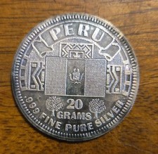 Peru THE SILVER MINT Nations 20 gram 999 FINE Silver Round 93.23 per troy oz