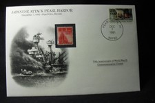 1991 Encased Stamp Cover  Japanese Attack Pearl Harbor  Pearl City Hawaii