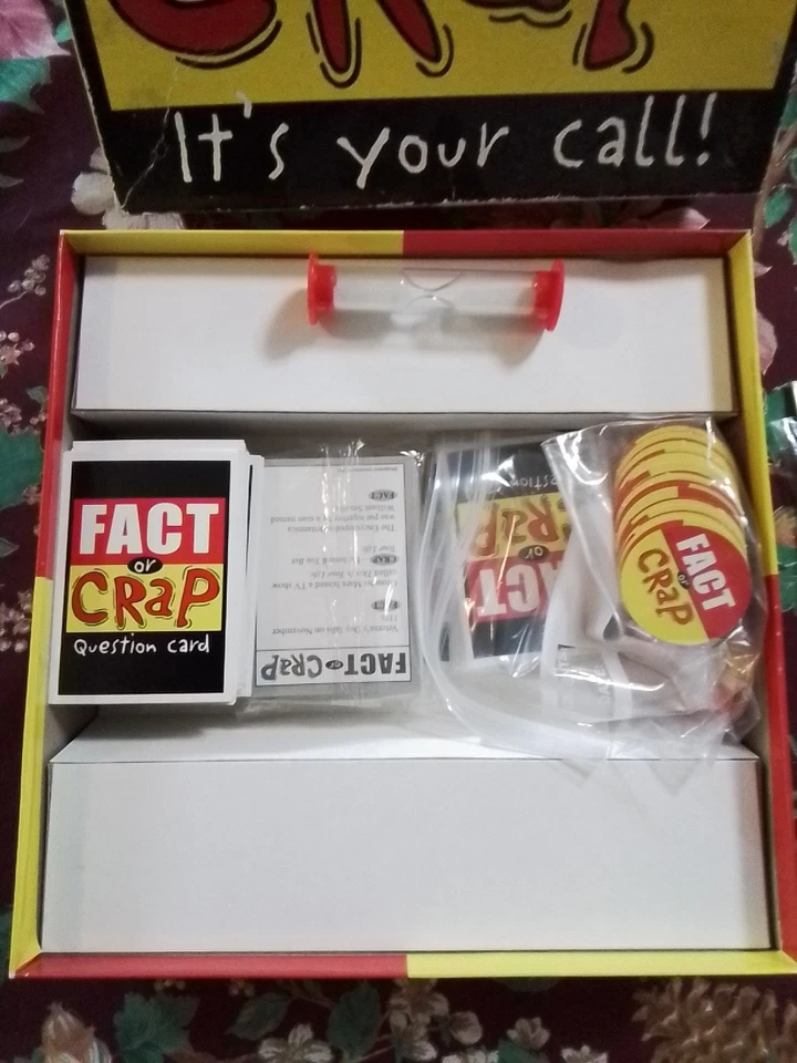 Fact Or Crap Board Game Open And Rebagged Cards. 2006. Box DAMAGED - Image 2 of 4