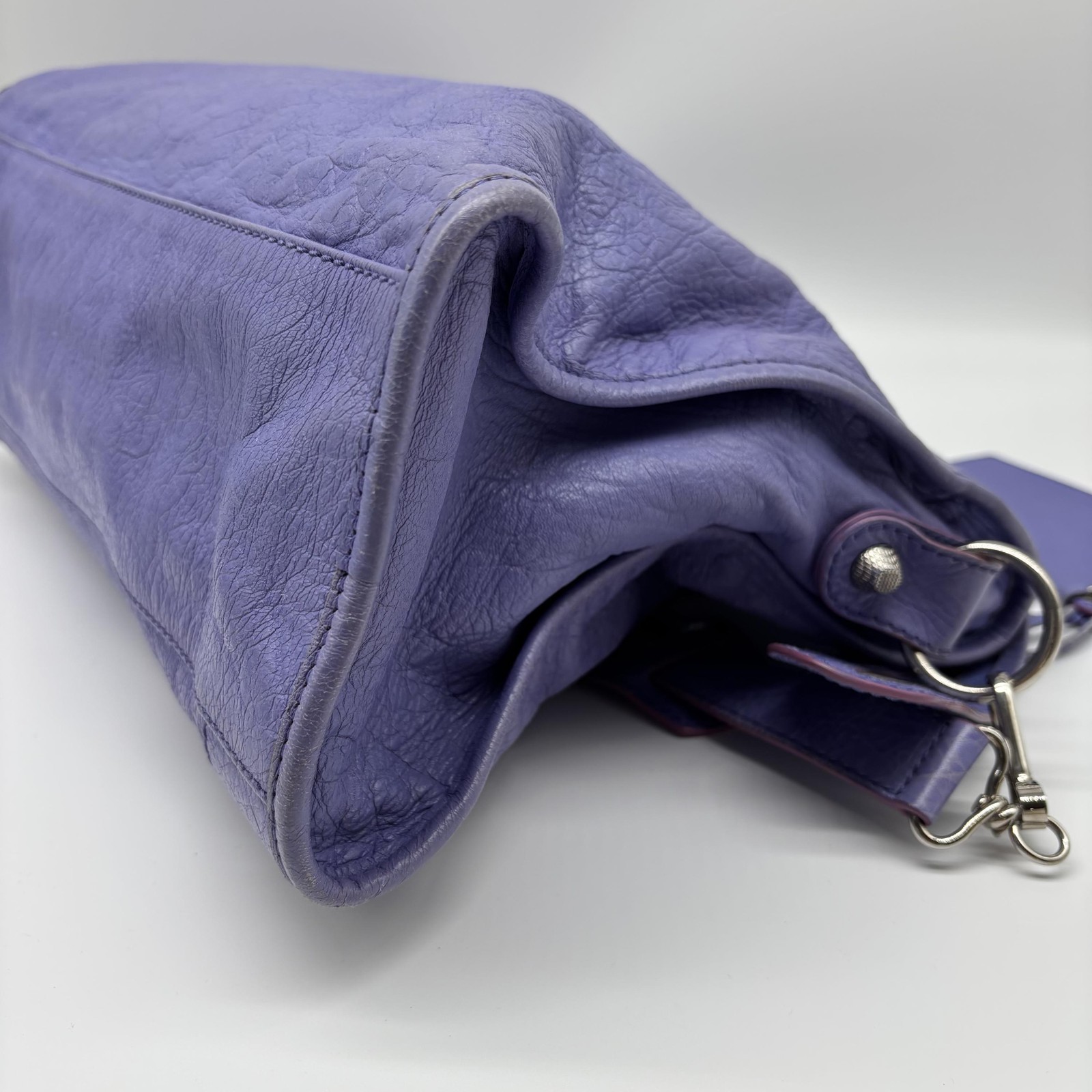 Purple Leather City Bag With Hardware - ## image 5