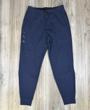 DSG Sport Fleece Jogger Mens Size Medium University Navy Stretch Zip Pocket NEW
