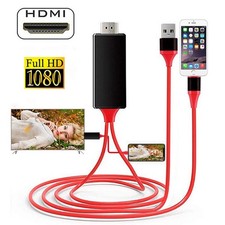 1.9M/74.8inch Lightning to HDMI Cable Adapter Video Full HD TV for iPhone IPad-
