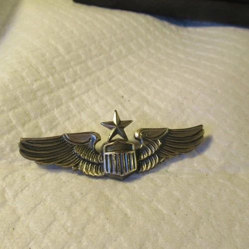 VINTAGE WW2 ERA STERLING SILVER MILITARY CAPTAINS PILOTS WINGS