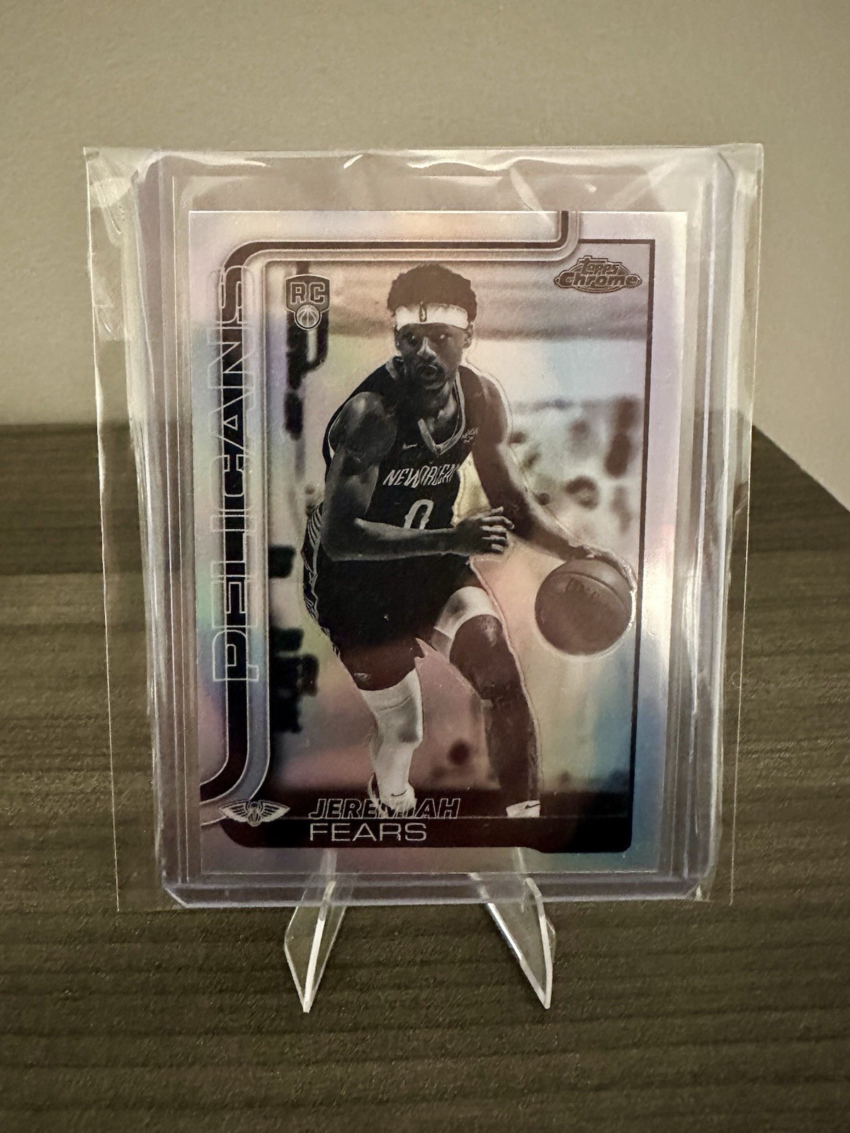 2025-26 Topps Chrome Jeremiah Fears #257 Rookie Negative Refractor Pelicans NBA