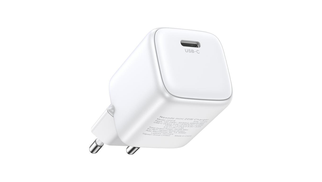 Водонагреватель Ugreen Nexode mini CD318 15324 sieciowa GaN 20 Вт USB-C PD 30 QC 40 5290₽