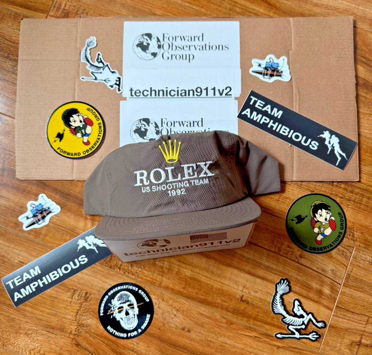 【希少】ROLEX ロレックス 刺繍ニット帽 PROFESSIONAL TEAM Forward Observations Group WRMFZY ROLEX 1992 SHOOTING TEAM Surf