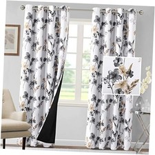 100 Blackout Curtains 84 inch 52"W x 84"L Pack of 2 Cattleya - Grey/Taupe