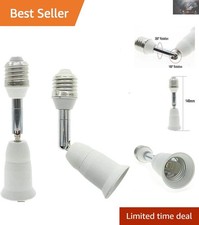 Versatile E26/E27 Light Socket Extension 180 Adjustable - 2-Pack Convenience