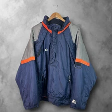 Blue Vintage ProLine Apex One NFL Halfzip Padded Sports Jacket Men's L