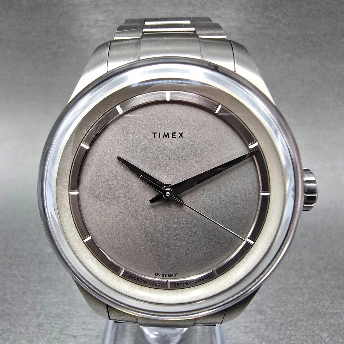 Timex Giorgio Galli S2Ti Reloj Automático Hombre 38mm Esfera Gris Titanio Redondo