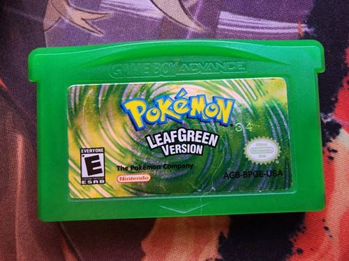 Authentic Pokemon Leaf Green Nintendo Gameboy Advance GBA Game LeafGreen