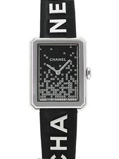 Chanel Boyfriend Wanted by H7470 Stainless Steel Leather 26mm Wristwatch #TW1490