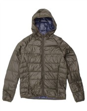 BEST COMPANY Womens Hooded Padded Jacket UK 16 Large Green Polyester BV24