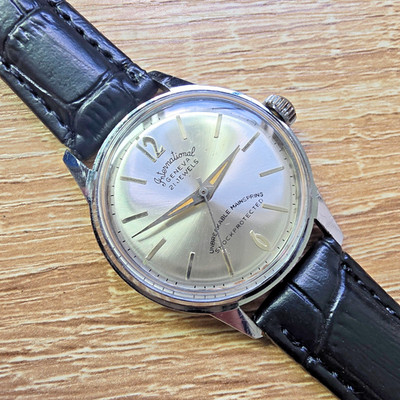 Vintage International Geneva men's manual wind watch 21Jewels 1960s