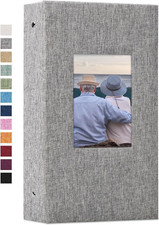 Photo Album 4X6 with 300 Pockets Fabric Linen Cover Photo Book Slip-In Pictur...