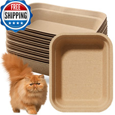 Artuxer 15 Pack Disposable Litter Boxes For Cats Paper Litter Tray Travel