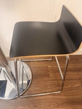 X2 Chairs Tall. Black with Metal Legs Good Condition.