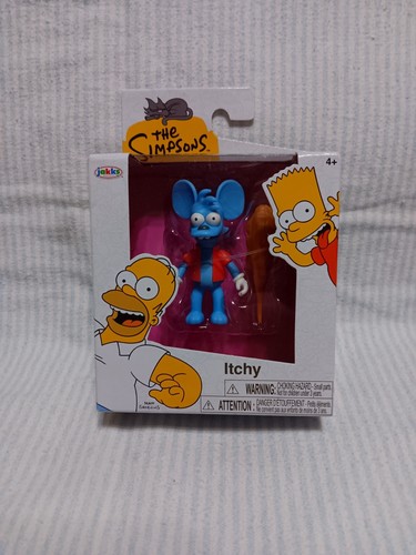 Jakks Pacific The Simpsons Wave 2 ITCHY MOUSE w Club 2.5" Mini Figure NEW 2024