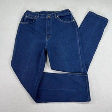 Vintage 80s Lee Rider Jeans Women 36 Actual 32x33 High Waist Straight Made USA
