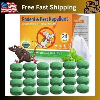 Natural Rodent Repellent Peppermint Sachets 24 Pack Mouse Mice Pest - US