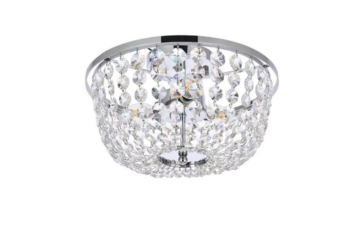 Chandelier Crystal Flush Mount Ceiling Light Chrome Dining Room Bathroom Bedroom - Picture 5 of 10