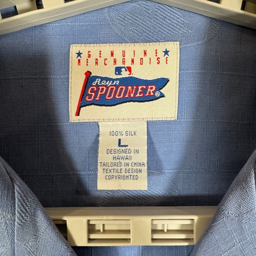 Reyn Spooner LA Dodgers Hemd Herren Large blau bestickt Regency Seide Jacquard - Bild 3 von 19