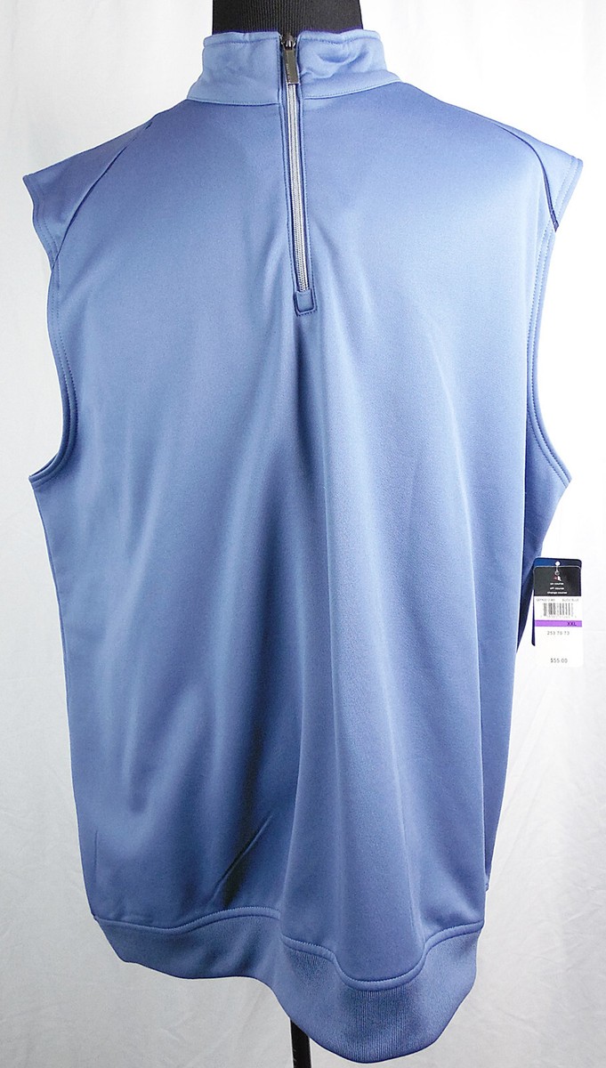 NEW NWT Grand Slam Blue Stay Dry Wicking Fleece 1/4 Zip Pullover