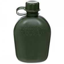 MFH US Plastik Feldflasche oliv 1 l BPA-frei Army Camping Outdoor Trinkflasche