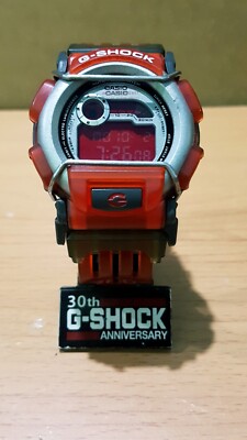 Vintage G-shock DW-003 Jelly Red Face Digital Bumper Protecttion Tough Watch