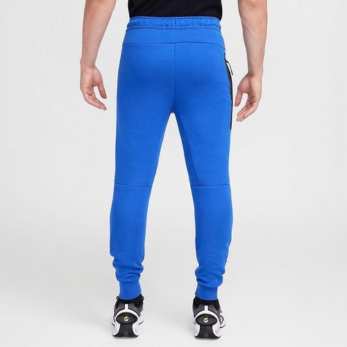 NWT Nike Tech Mens Fleece Jogger Royal Blue Black HV0959-480 Size S - Picture 2 of 5
