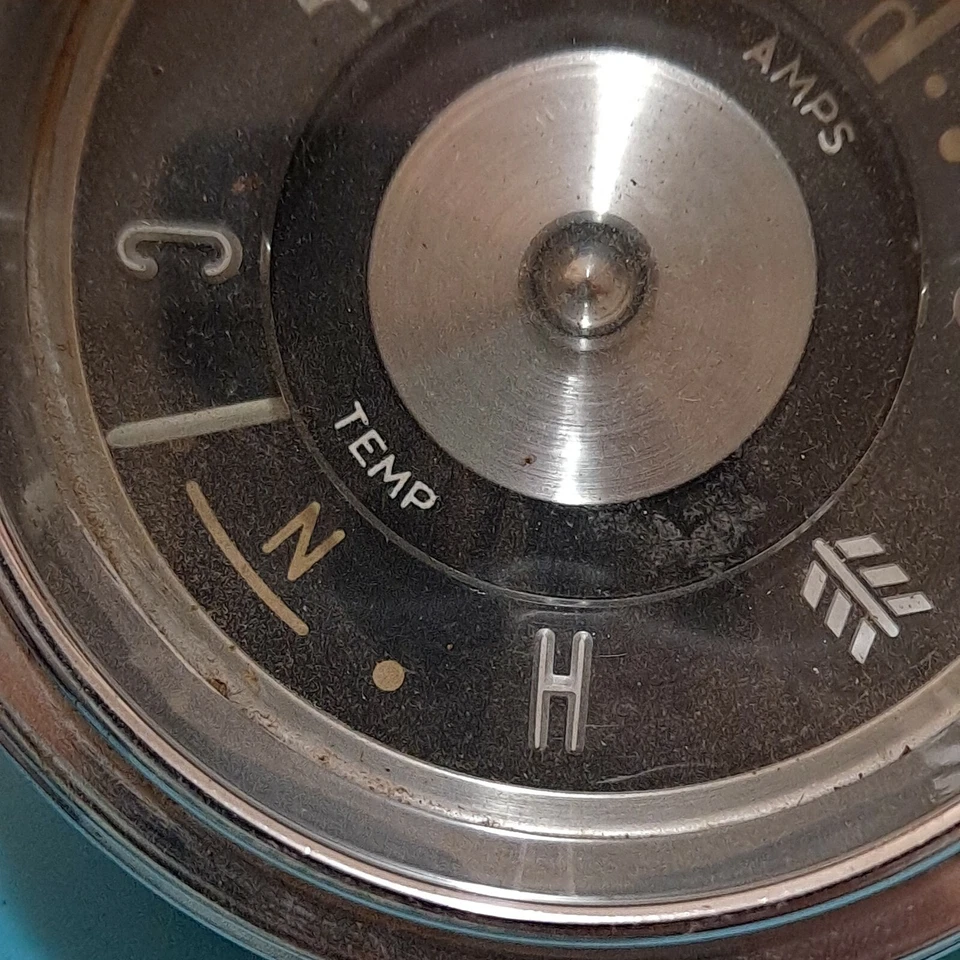 Cuadro de instrumentos medidor de temperatura Pontiac de principios de 1950 B32 Foto 3 de 4