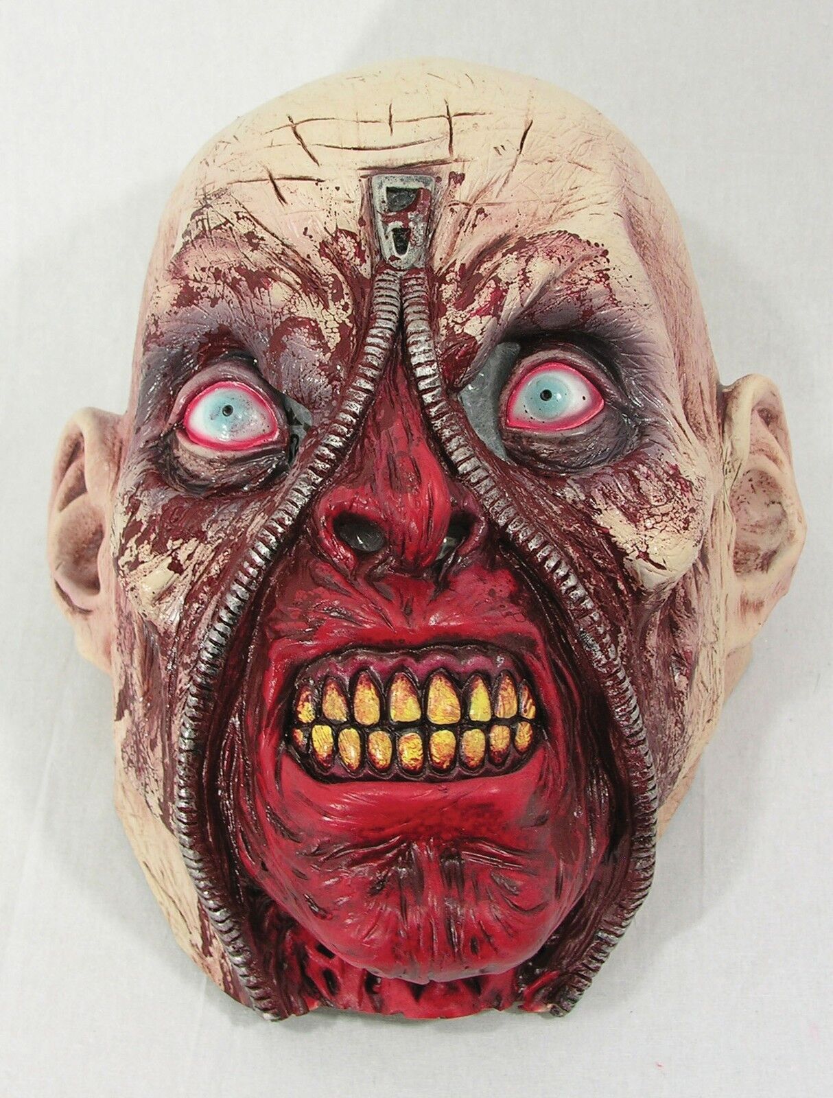Zipper Zombie Latex Face Mask Halloween Fancy Dress Accessory