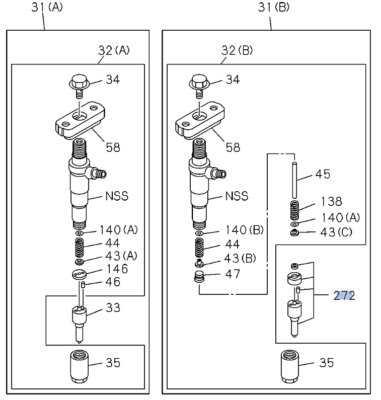 4x Nozzle Injector OEM for ISUZU NPR NQR 4HG1T 4.6L 4HF1 4.3L