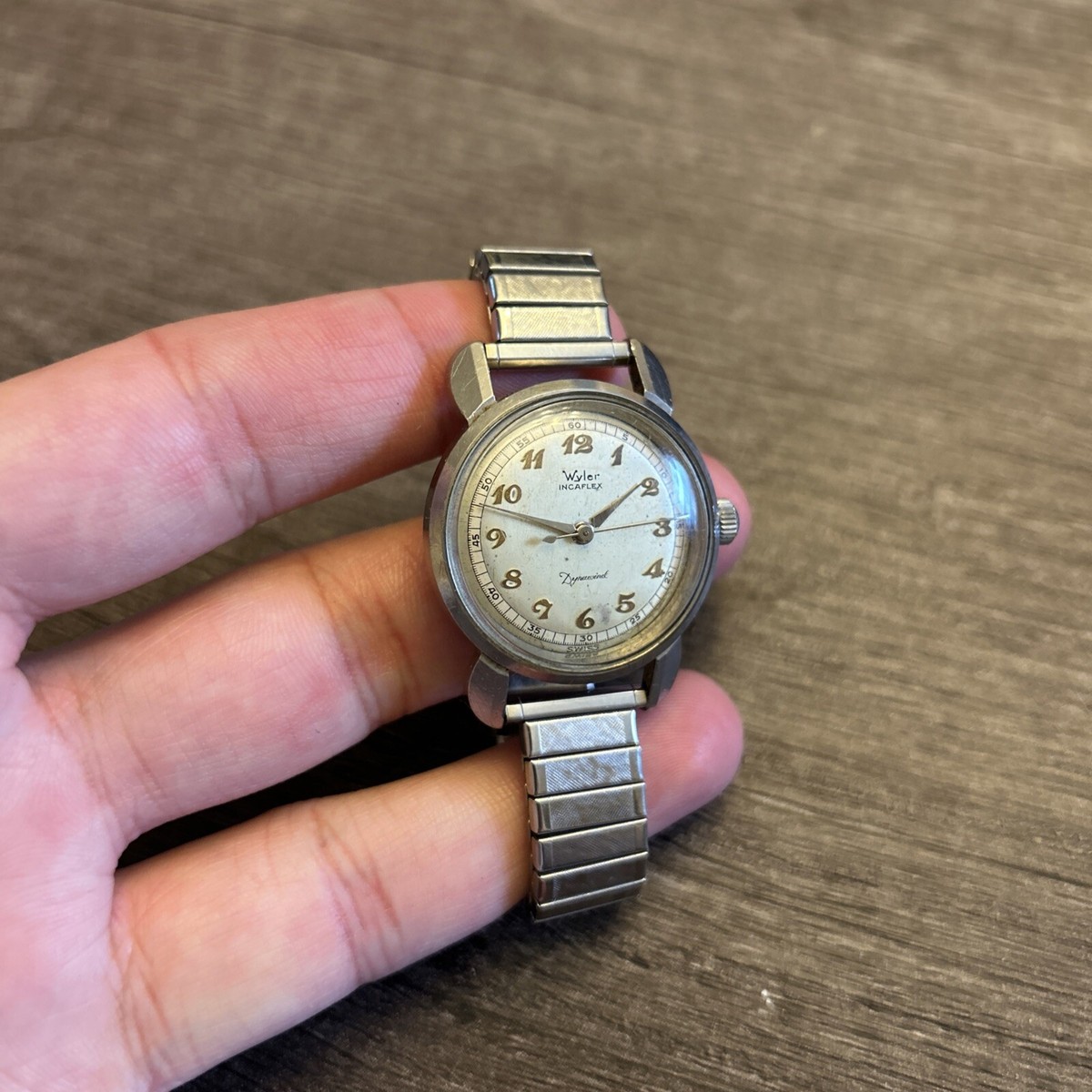 Vintage Wyler Incaflex Dynawind Mens Watch Running | eBay