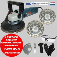 Betonschleifer Sanierfräse BOSCH WINKELSCHLEIFER SET 1400 Watt/125mm mit Bügel