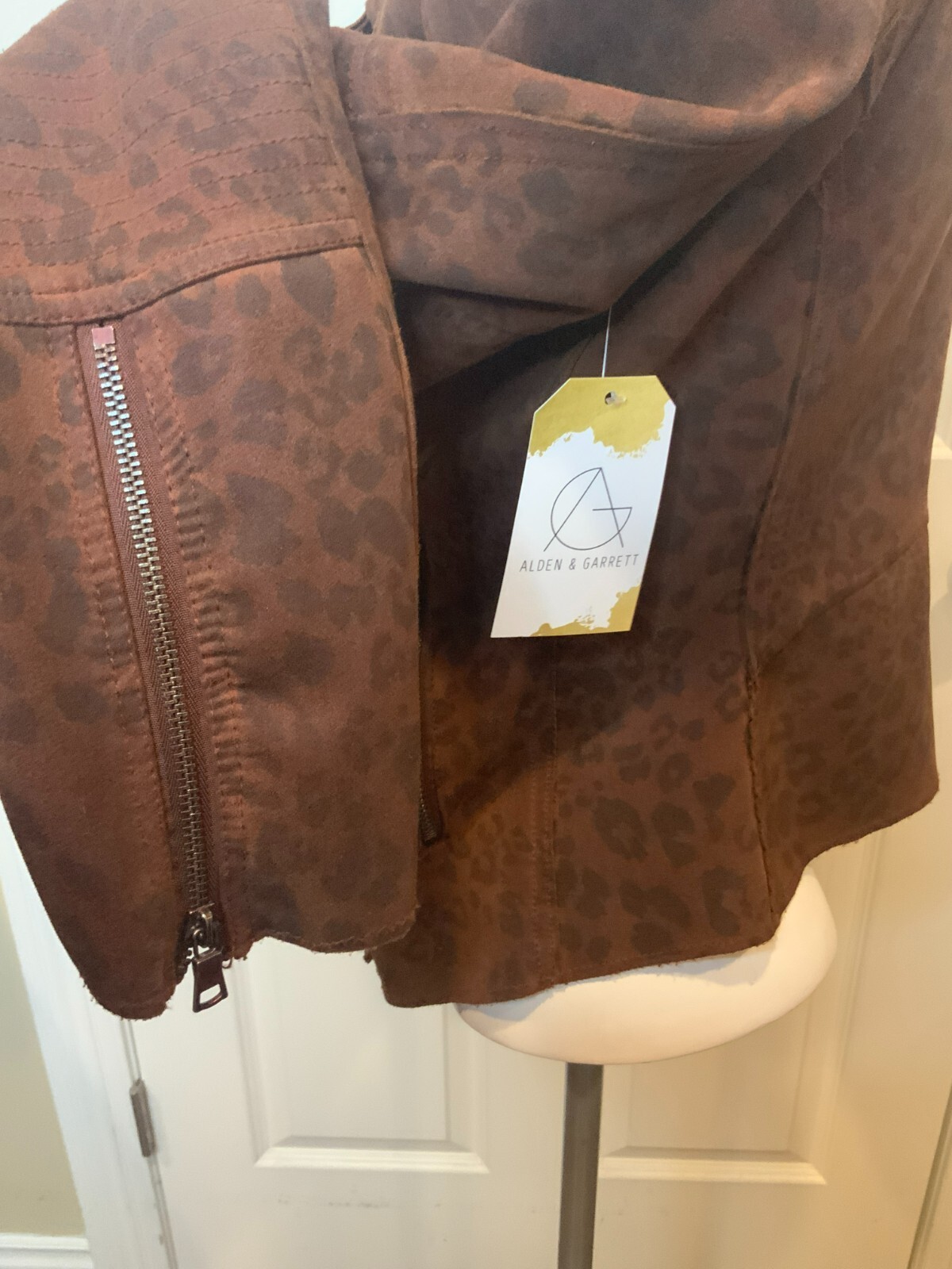 Marrakech Dark Brown Leopard Print Asymmetrical Z… - image 5