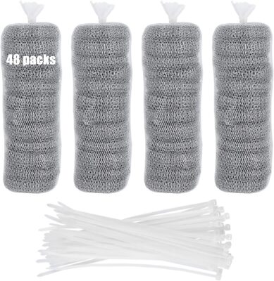 48 PCS Lint Traps for Washing Machine - with 48 Nylon Cable Ties