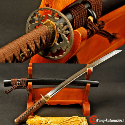 30''Clay Tempered Folded T10 Wakizashi Handmade Sharp Japanese Samurai Sword New - Picture 1 of 12