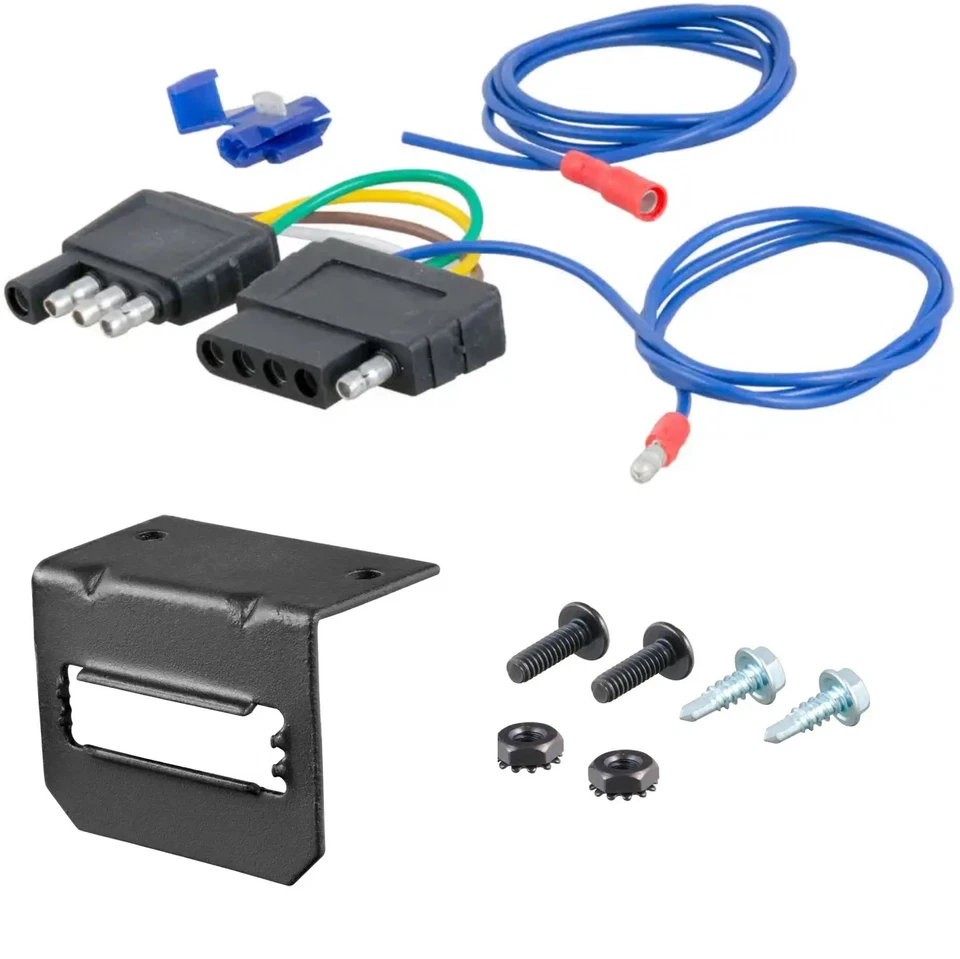 Engate de reboque para 12-19 Fiat 500 com fiação de 5 pinos Excl Abarth Curt 2K 1,25" reboque - Imagem 4 de 4