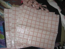 ANKYO Reusable Shopping Bags - 18x18x6 Pink Plaid Lot of 4