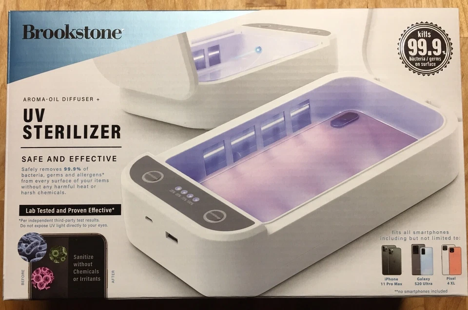 ¡Nuevo! Brookstone Esterilizador UV, Cargador Universal Minorista $59.99 iPhone Universal Foto 2 de 4