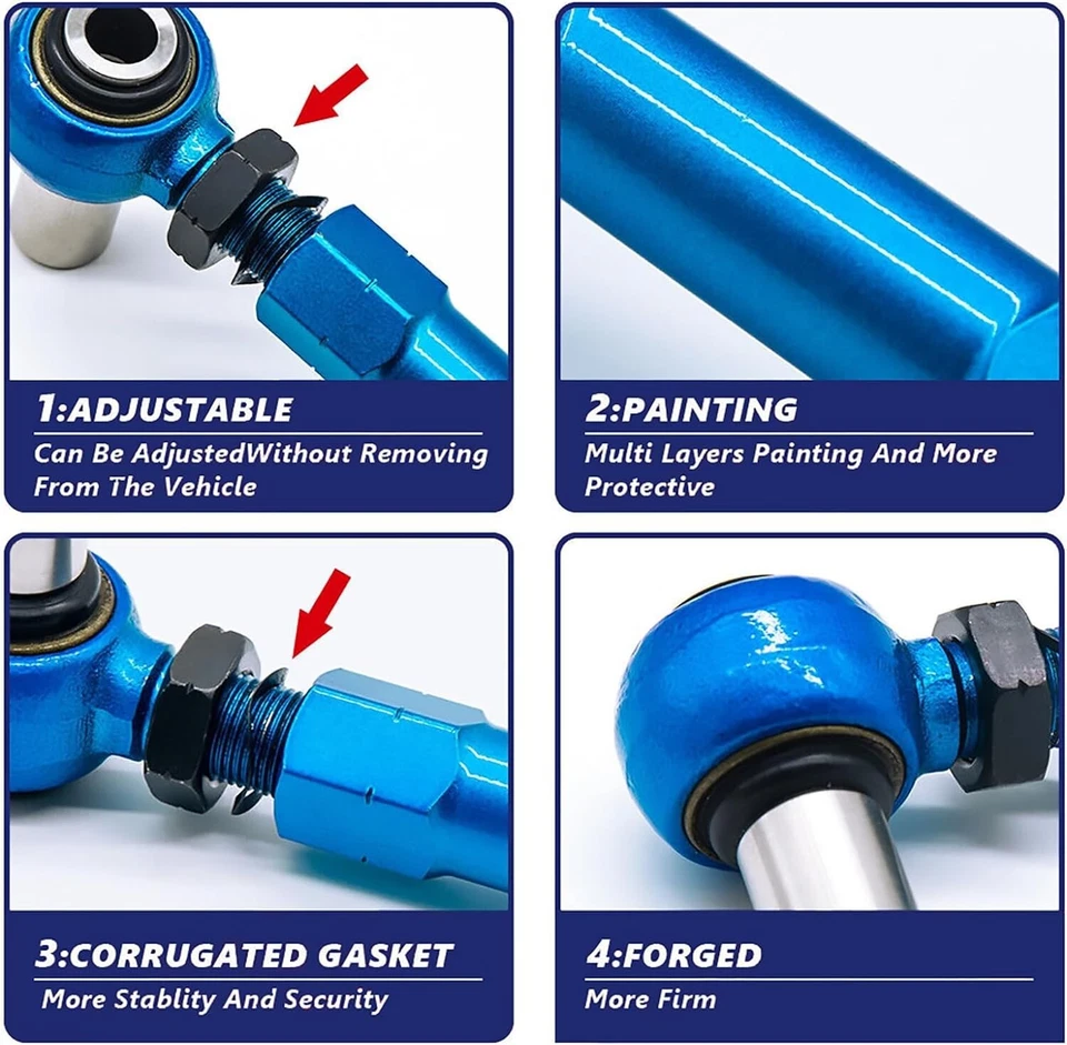 Traction Control Arms Tension Rods For Infiniti Y33 Q45 Nissan 240SX S14 S15 - Image 3 of 4